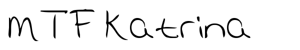 MTF Katrina font preview